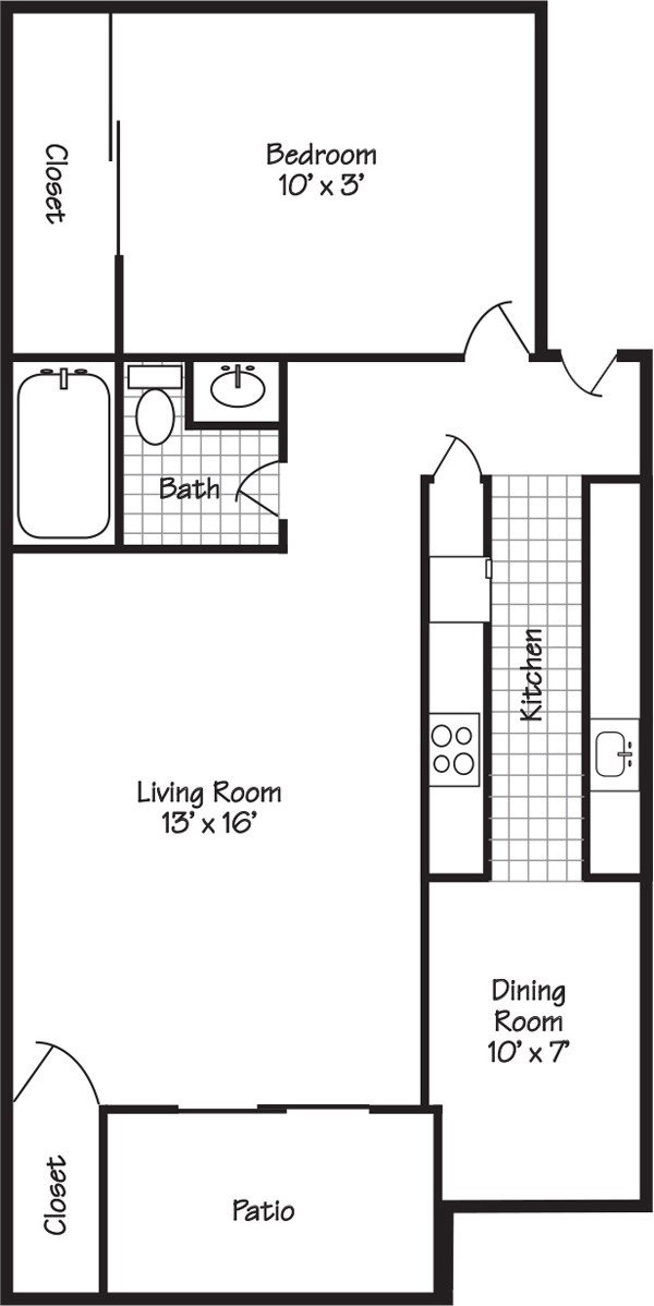 1 BD/1BA - Forest Ridge