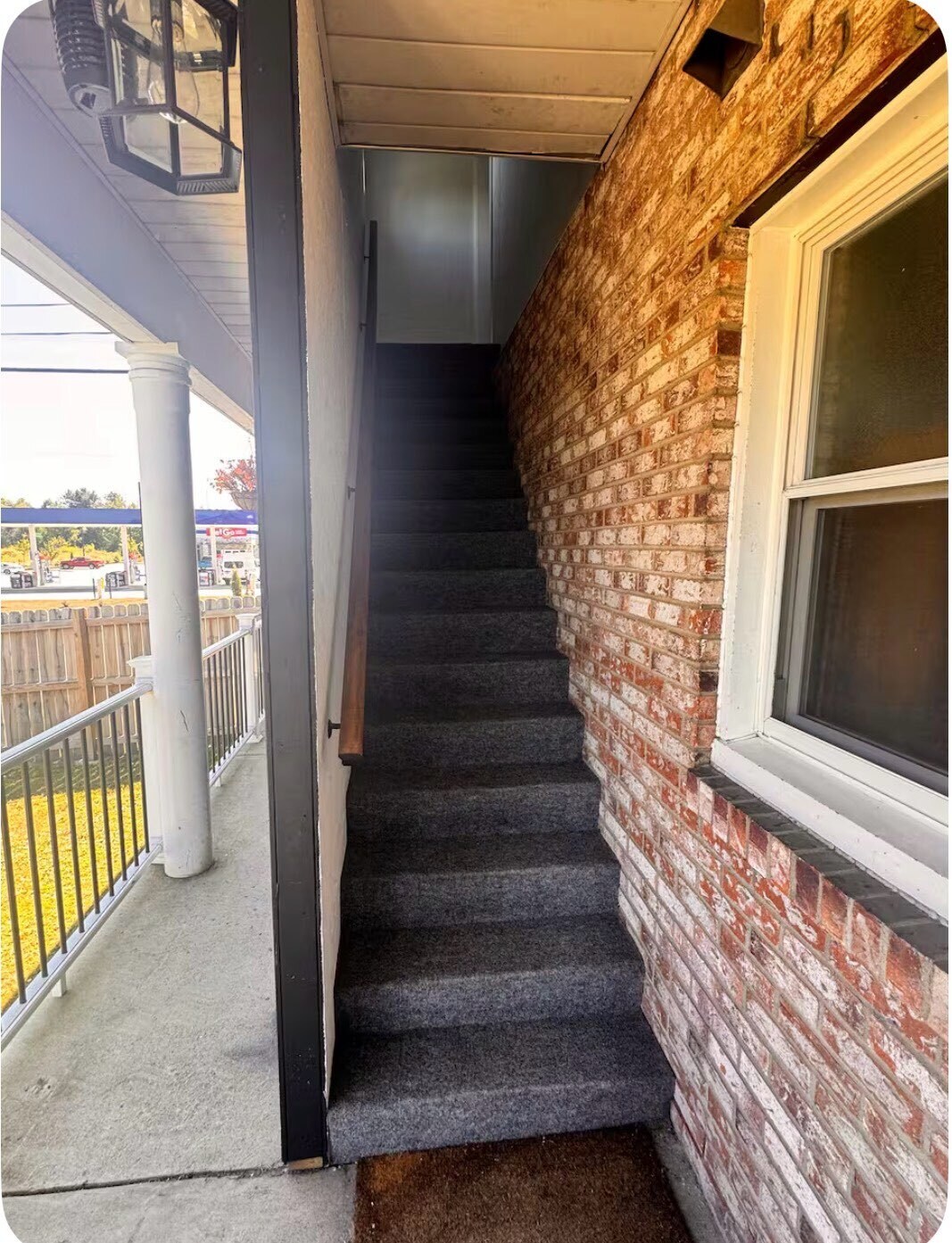 Stairs to apartments - 664 New Castle Road