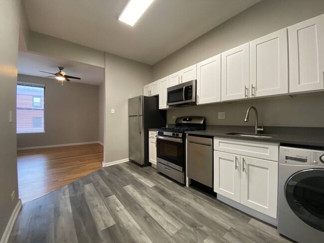 Kitchen with stainless steel appliances - 2801 W Logan