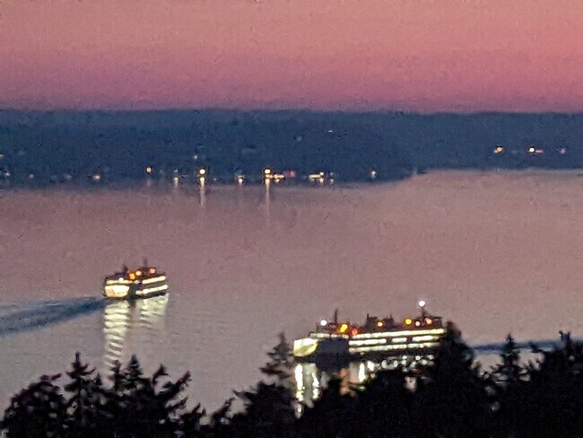 Ferries going and coming beneath the apartment. - 8261 Northrop Plz SW