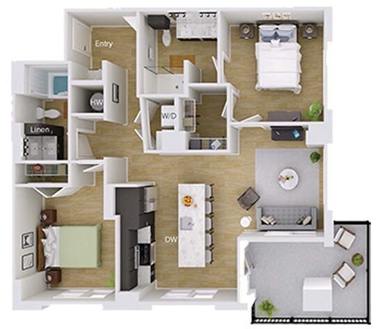 Floorplan - Foster on the Park Apartments