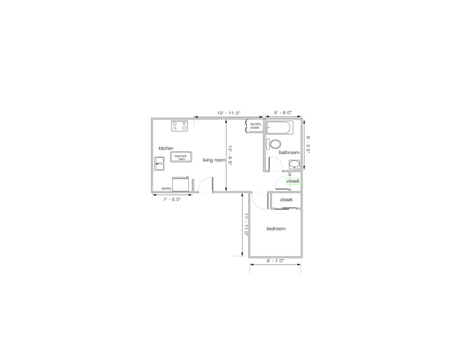 Floorplan - 215-1/2 N Emmett