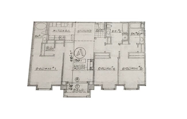 Floorplan - Lido Apartments - 3707 Motor Ave