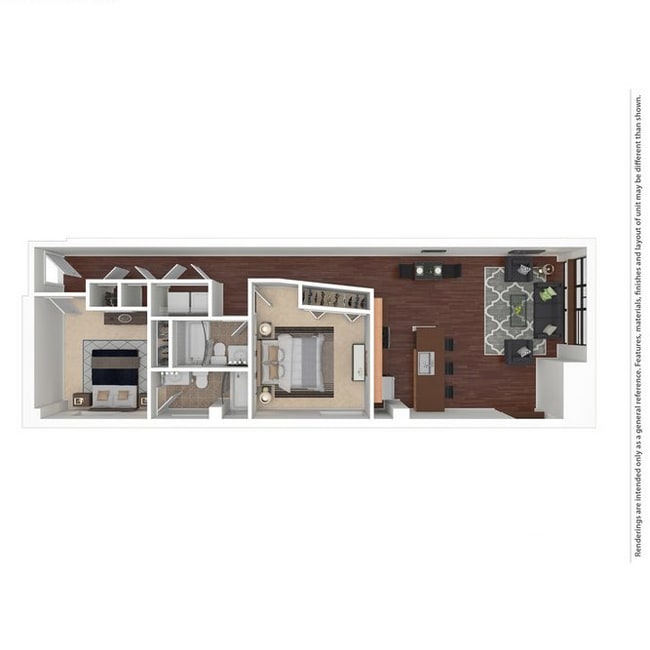 2 Bed 2 Bath 1105 sqft - Ribbon Place