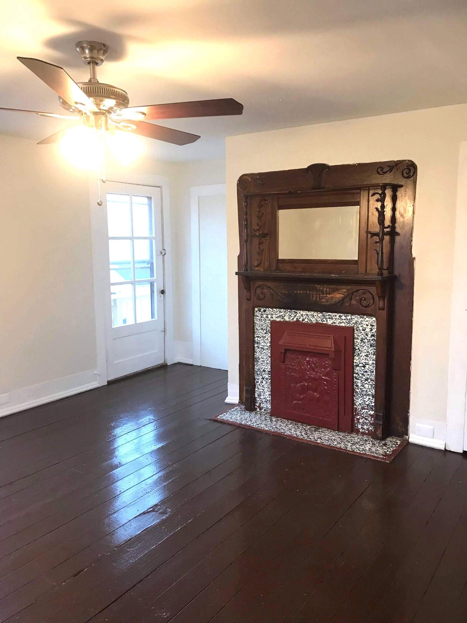 Bedroom has ornate fireplace - 526 Monroe St