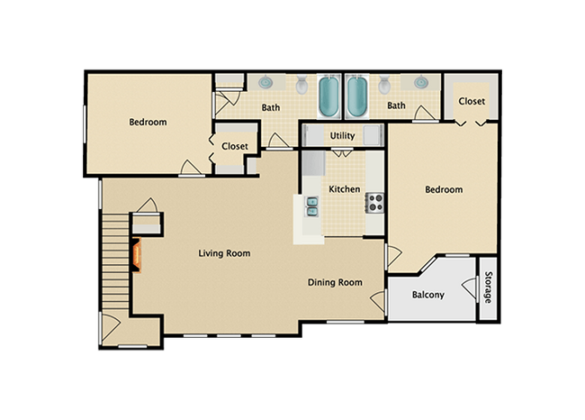 Floorplan - Stonebriar Apartment Homes
