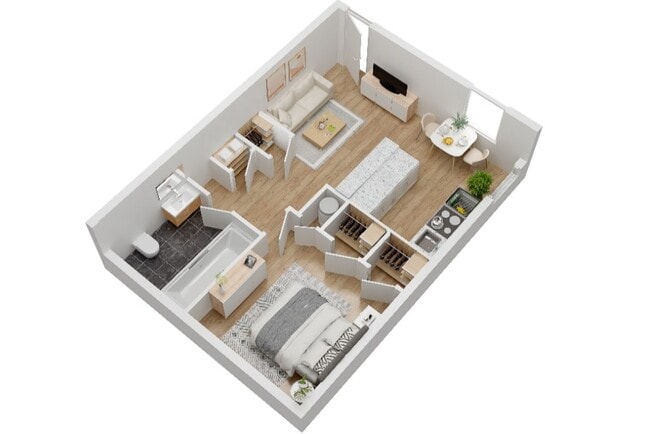 1 BR Floor Plan - Westmoreland Estates