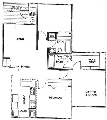 3BR/2BA - Pinewood Club Apartments