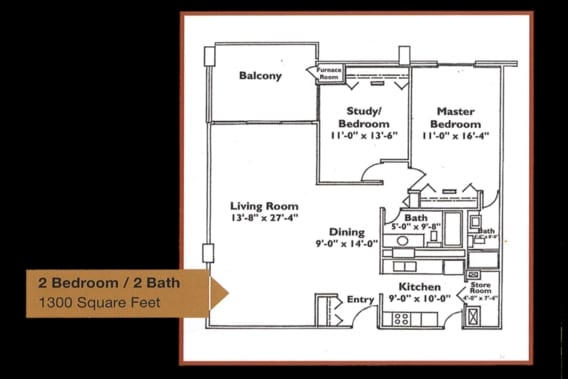 2BR/2BA - Highland Tower