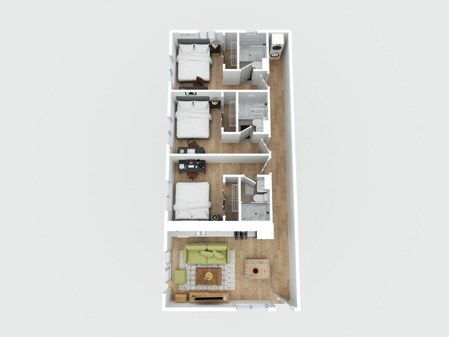 Building Photo - A 3 Bedroom apartment with ensuite bathrooms, common areas and a fully functional kitchen at 1736...