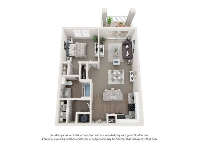 Lerner Parc at Gatlin Commons One-Bedroom Floor Plan - Lerner Parc at Gatlin Commons