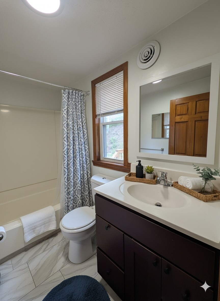 AI staged bathroom - 1291 Main St