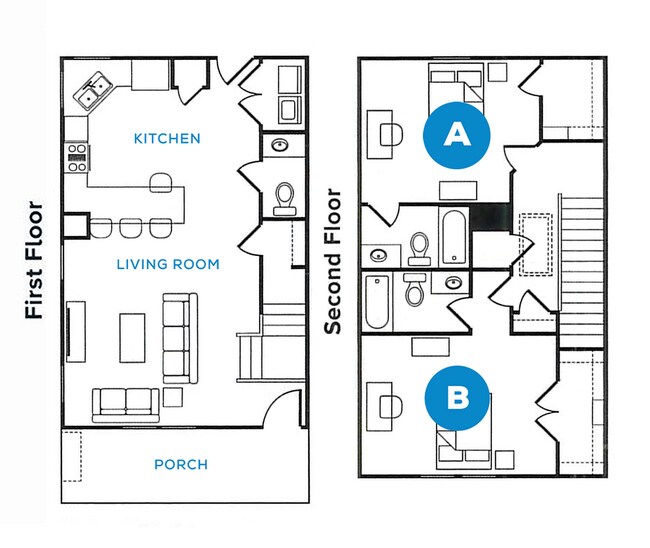 The Brazos - 2 Bed - 2.5 Bath - The Heights at College Station - Historical Access