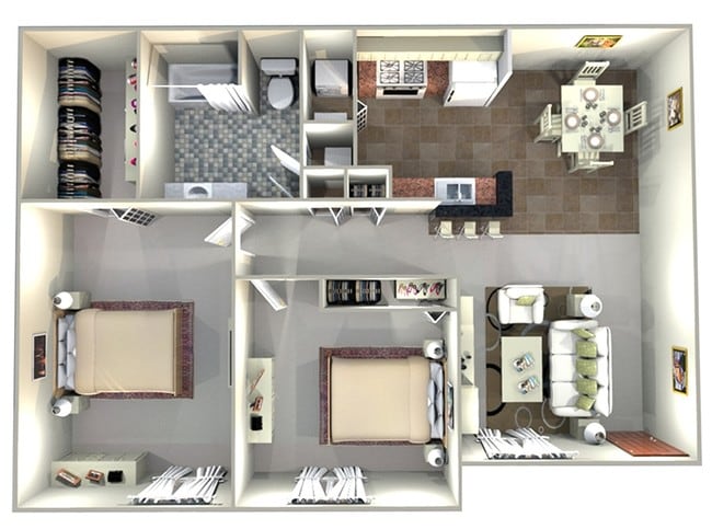 2 BEDROOM - A - Baystone Apartments