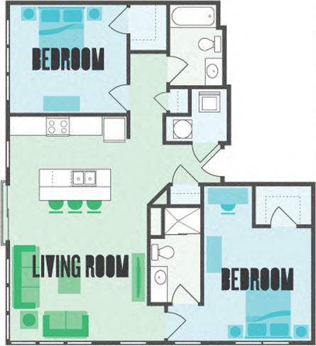 Floorplan - Monmouth Row Apartments