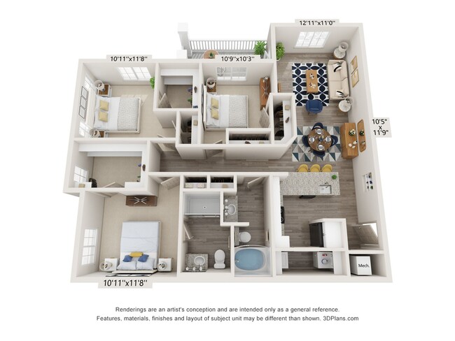 Floorplan - Berkmar Landing Apartments