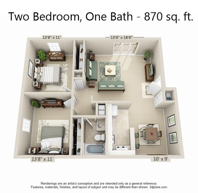 2BR/1BA - Highpointe Apartments