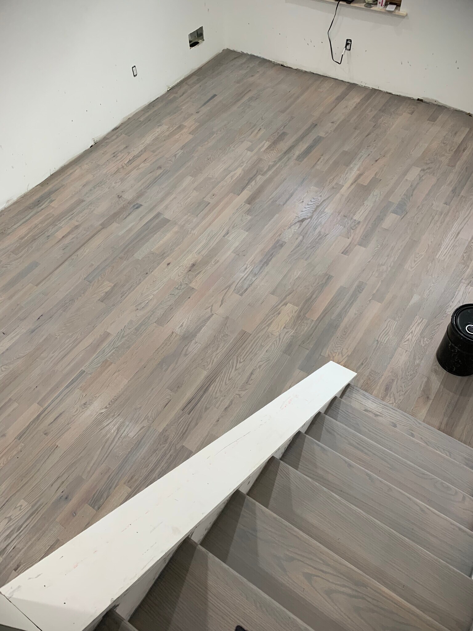 Custom stained hardwood floors - 2532 W Montgomery Ave