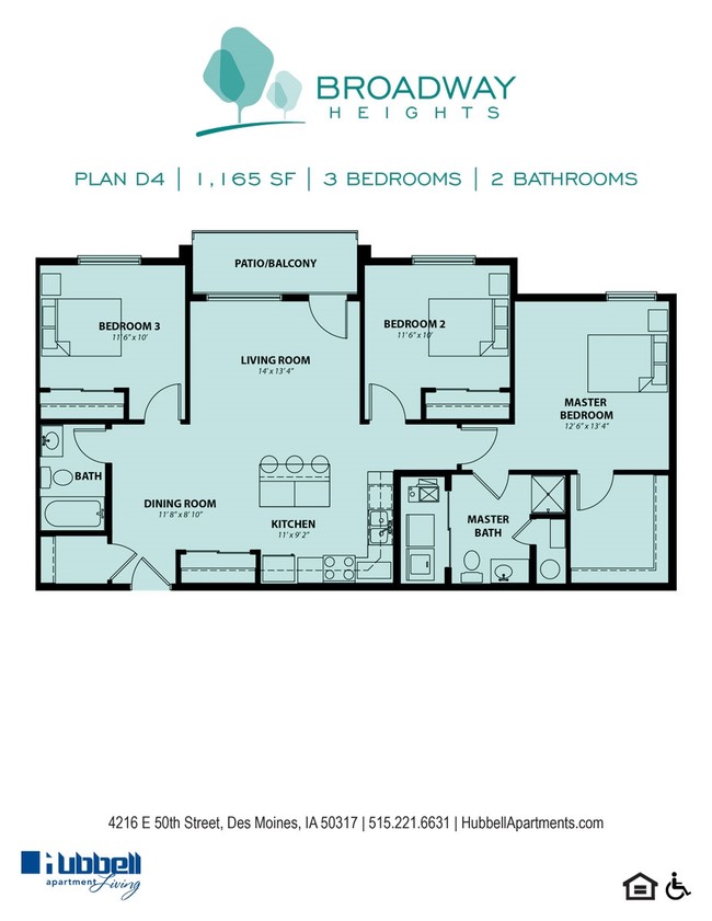 Plan D4 - Broadway Apartments at Capitol Heights