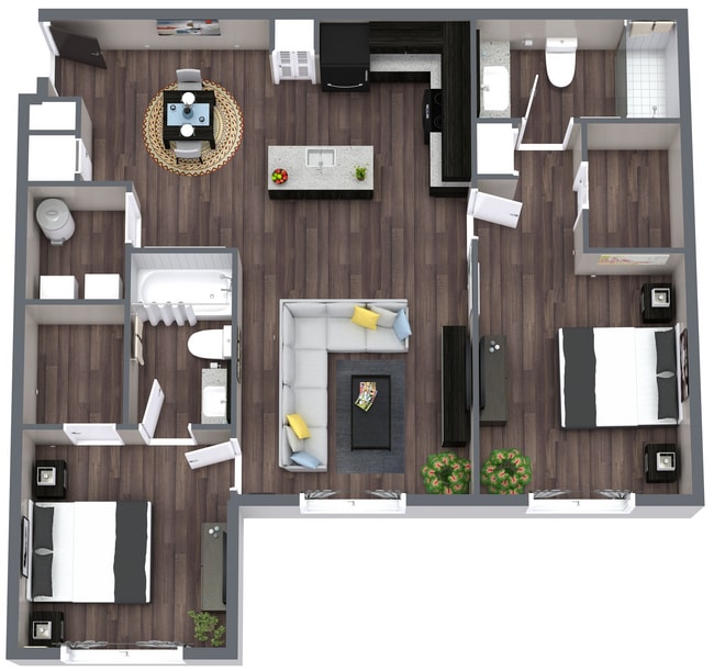 B2 Unit - Hartland Station - 1. Floor - 3D Floor Plan.png - Hartland Station