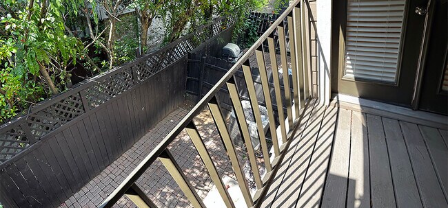 Balcony looks over private patio - 6724 Eastridge Dr