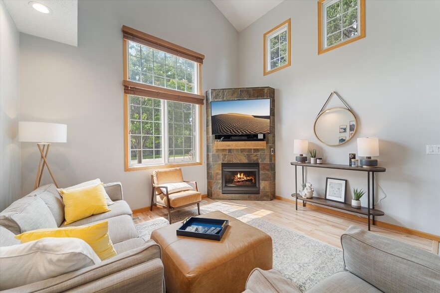 Living Room with gas fireplace - 9092 Merrimac Ln N