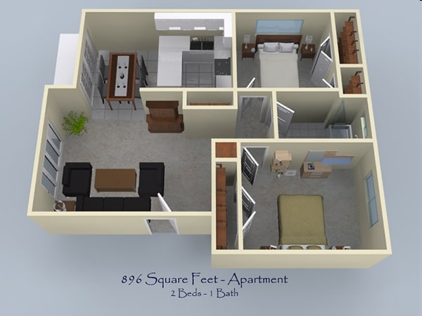 2BR/1BA - Chico Villa East Apartments