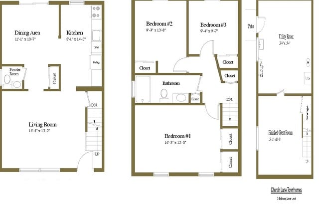 3BR/1.5BA - Church Lane Townhomes