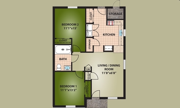 2BR/1BA - Lafayette Mills Apartments