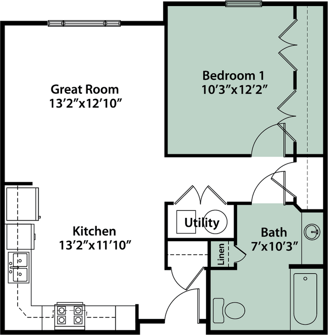 Floorplan - Thornbury Pointe Senior Apartment Homes