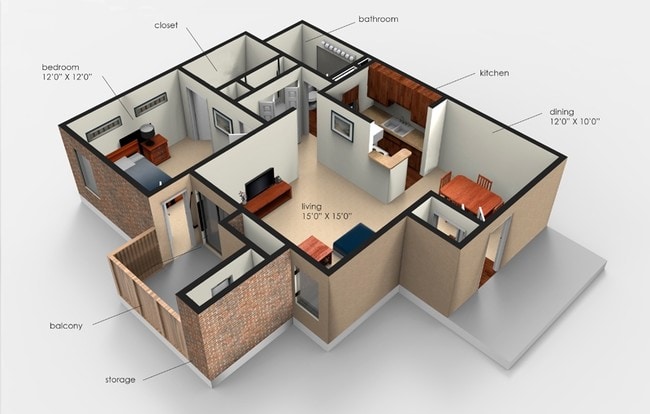 1BR/1BA - Sunset Point Apartment Homes
