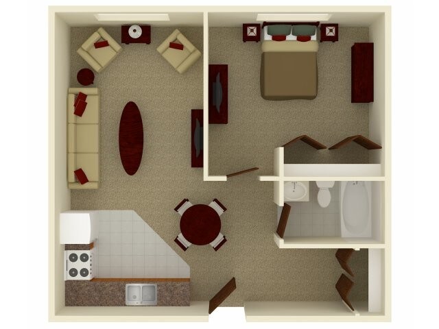 One bedroom - Amrock Apartments