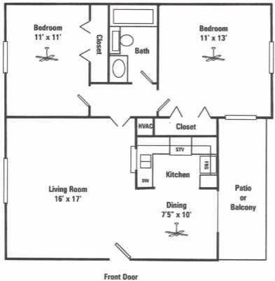 Floorplan - Foxfire Apartment Homes