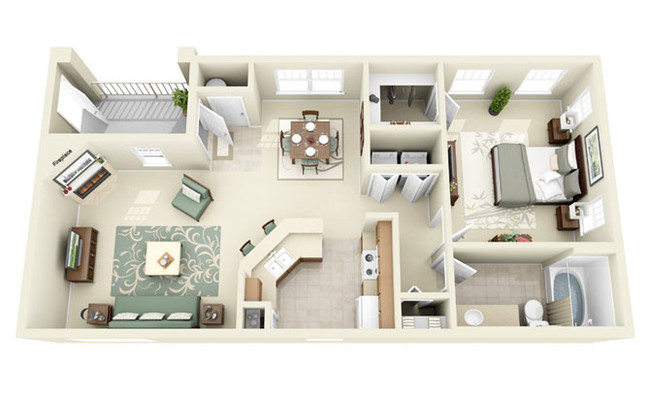 Floorplan - Courtney Downs Apartment Homes