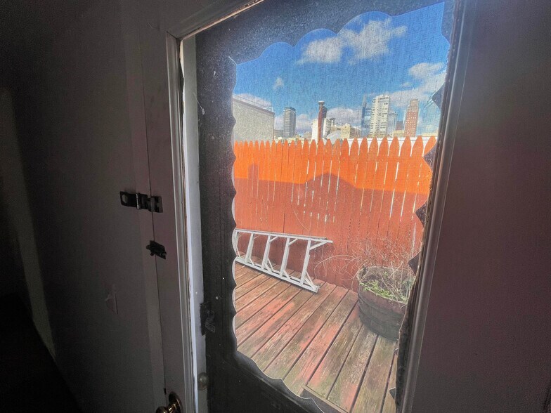 Roofdeck that looks out to the city, disregard the ladder, it's no longer there - 1629 South St