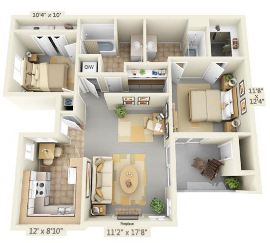Floorplan - Autumn Oaks Apartments