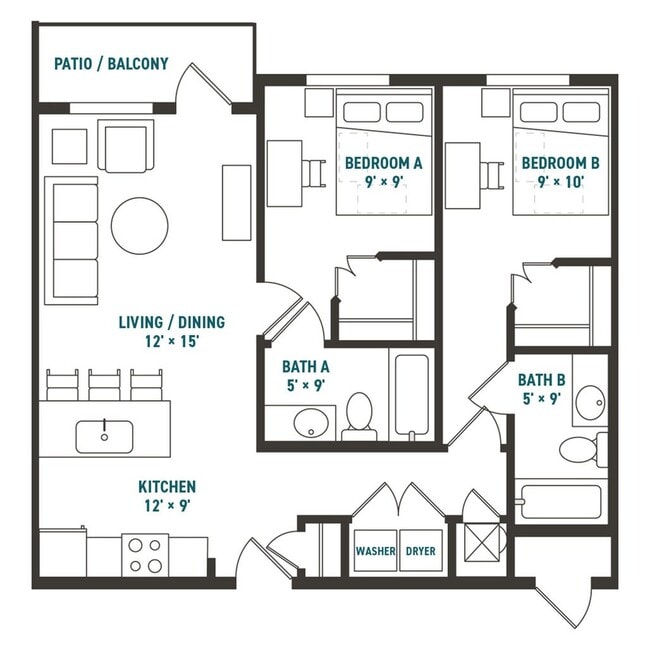 Juno 2x2 818 - Northside Apartments