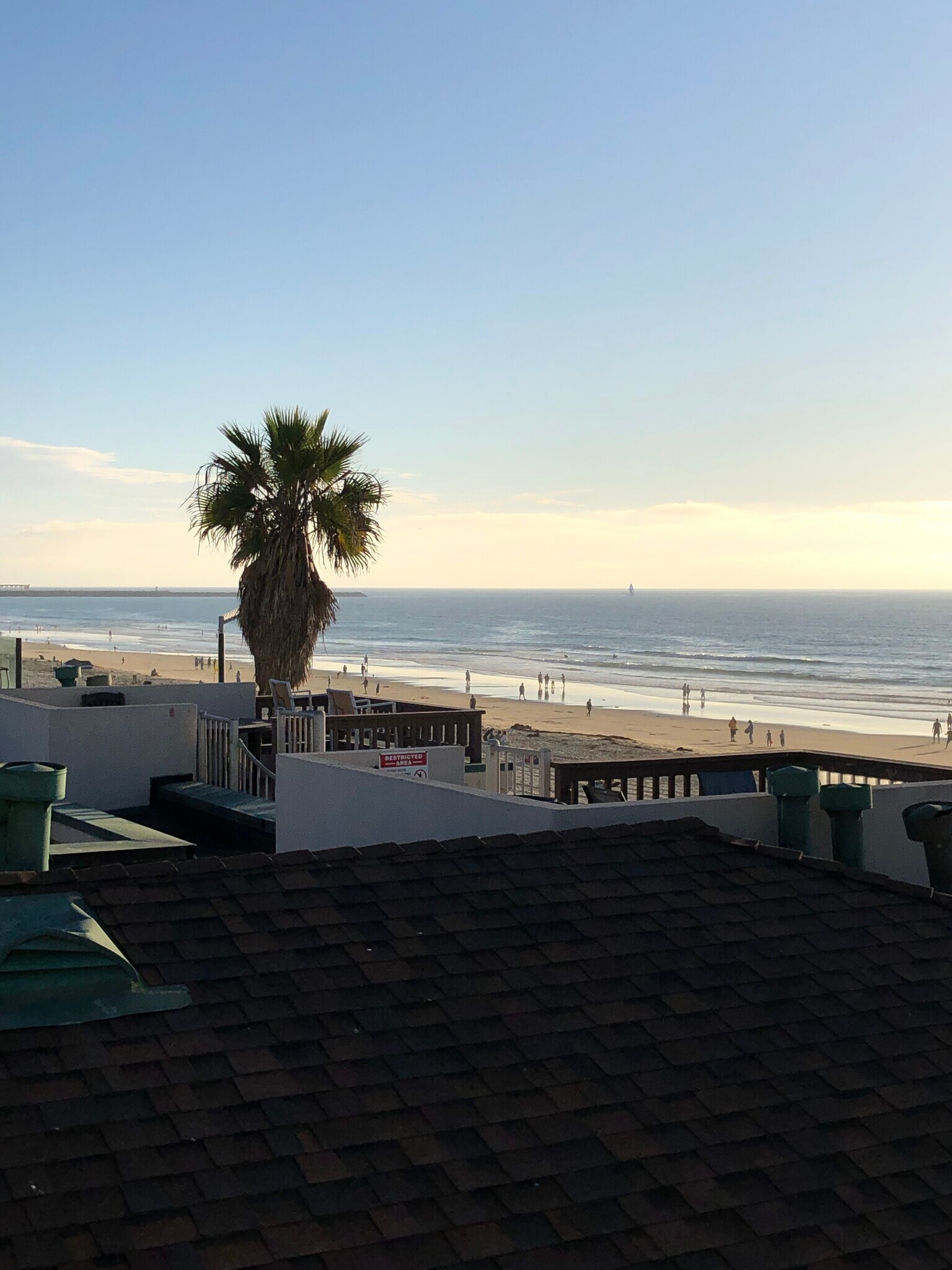 More amazing view from lying in bed in the Crows' nest bedroom - 3261 Ocean Front Walk