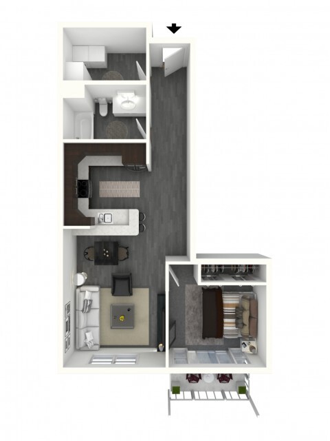 One Bedroom, One Bath - Small - 770 Elmwood Apartments