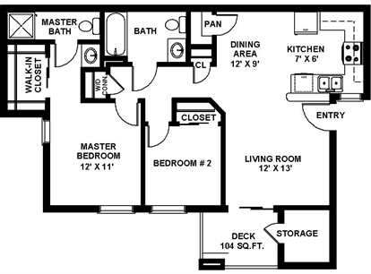 2BR/2BA - Valley Oaks