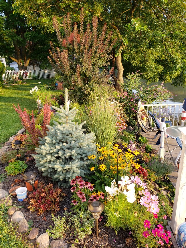 Outdoor Backyard full of gardens, a deck on the canal, BBQ and a firepit - 20 Roselawn Ave