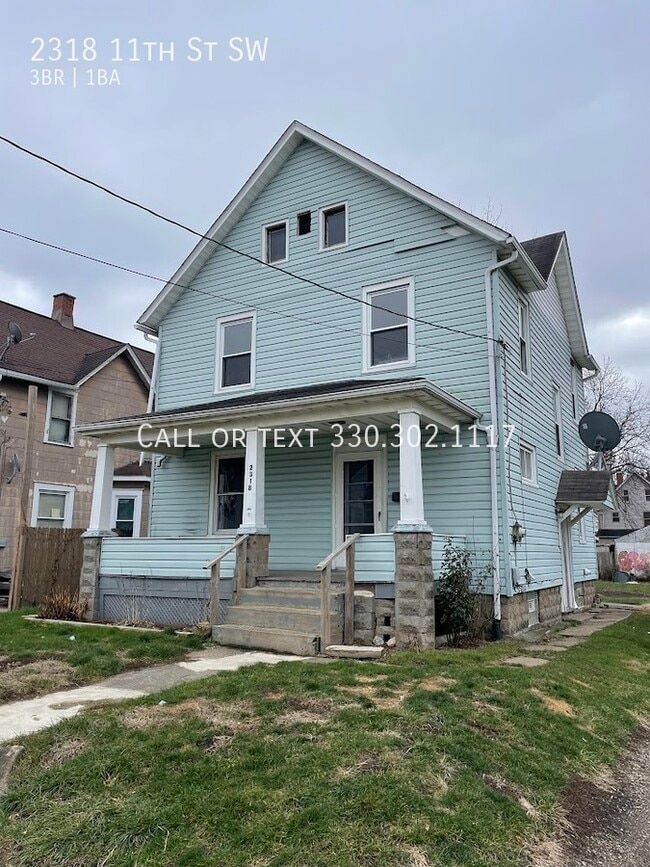 Three bedroom one bathroom home for rent 2318 11th St SW Canton OH