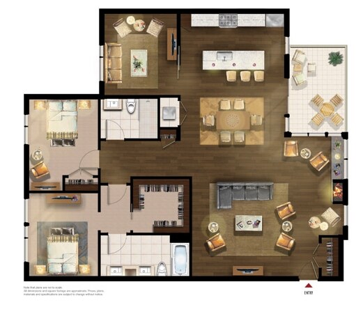 2BR/2BA - The Walnut