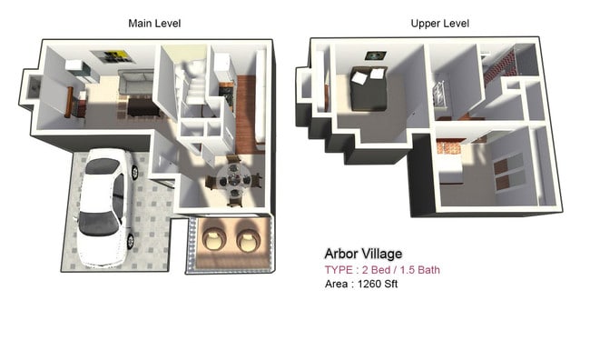 Two Bed / One and a Half Bath - Arbor Village