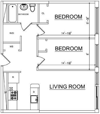 2BR/1BA - Ocean Blue