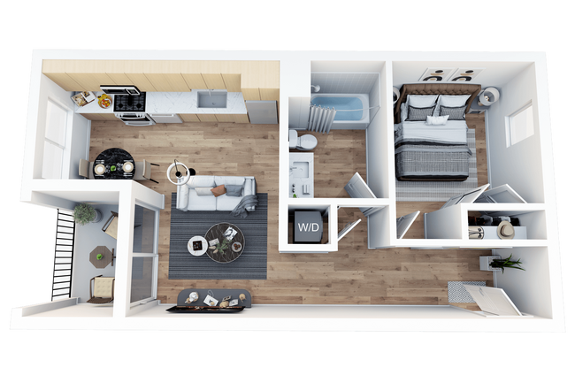Floorplan - The Bay Apartment Homes