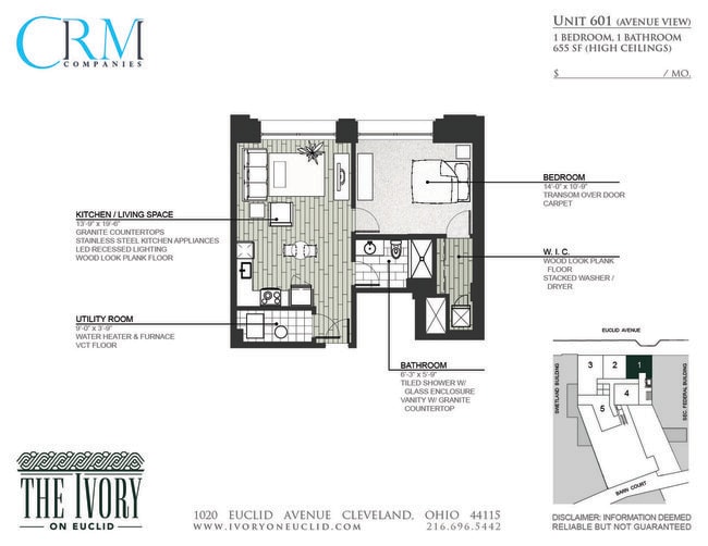 Floorplan - Ivory on Euclid