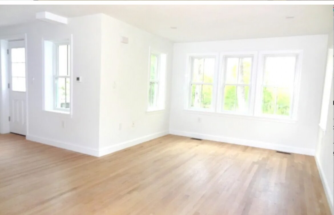 Living room with private view of woods and yard. - 81 Pleasant St