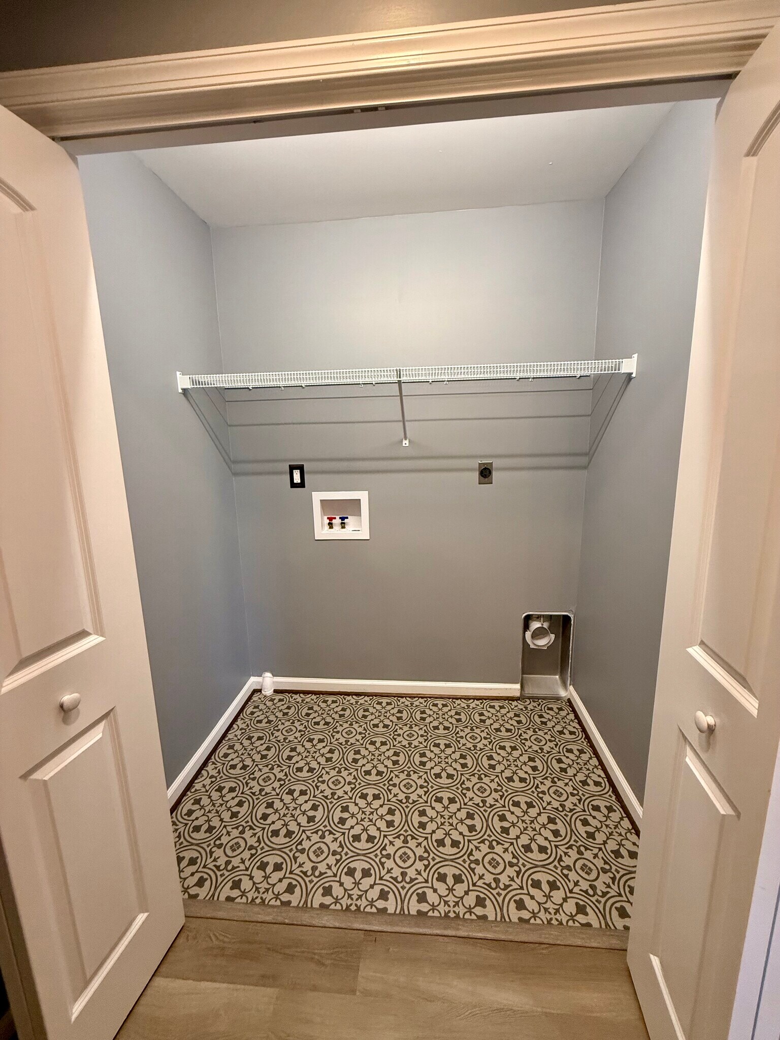 Brand new flooring in the Laundry closet - 112 Brenleigh Ct