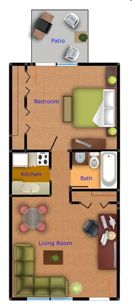 1BR/1BA - Evergreen Terrace